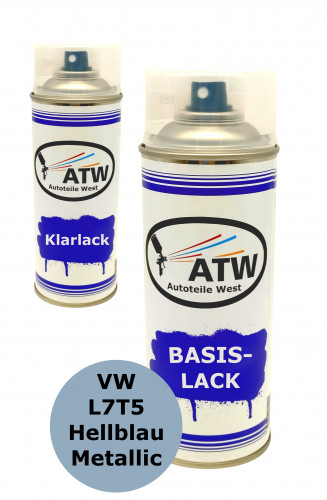 Autolack für VW L7T5 Hellblau Metallic +400ml Klarlack Set